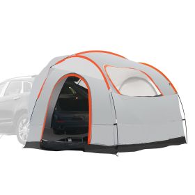 SUV Camping Tent, 8'-8' SUV Tent Attachment for Camping with Rain Layer and Carry Bag, PU2000mm Double Layer Truck Tent, Accommodate 6-8 Person, Rear