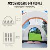 SUV Camping Tent, 8'-8' SUV Tent Attachment for Camping with Rain Layer and Carry Bag, PU2000mm Double Layer Truck Tent, Accommodate 6-8 Person, Rear