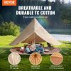 Canvas Bell Tent, 4 Seasons 5 m/16.4 ft Yurt Tent, Canvas Tent for Camping with Stove Jack, Breathable Tent Holds up to 8 People, Family Camping Outd